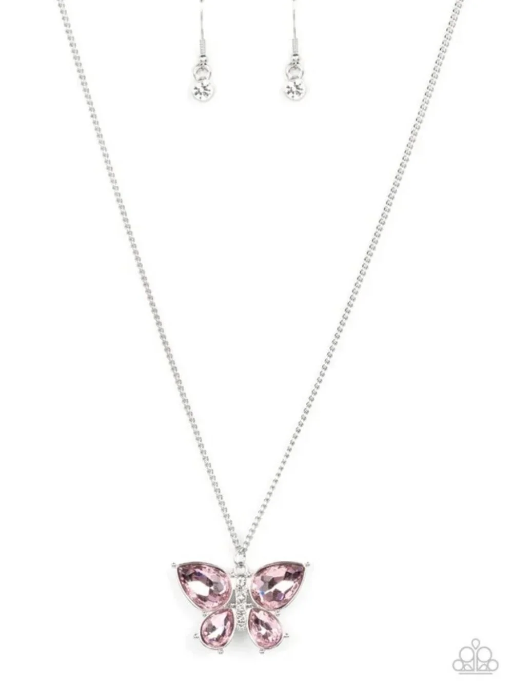 Paparazzi Jewelry Accessories - Free-Flying Flutter - Pink Necklace - Vintage
